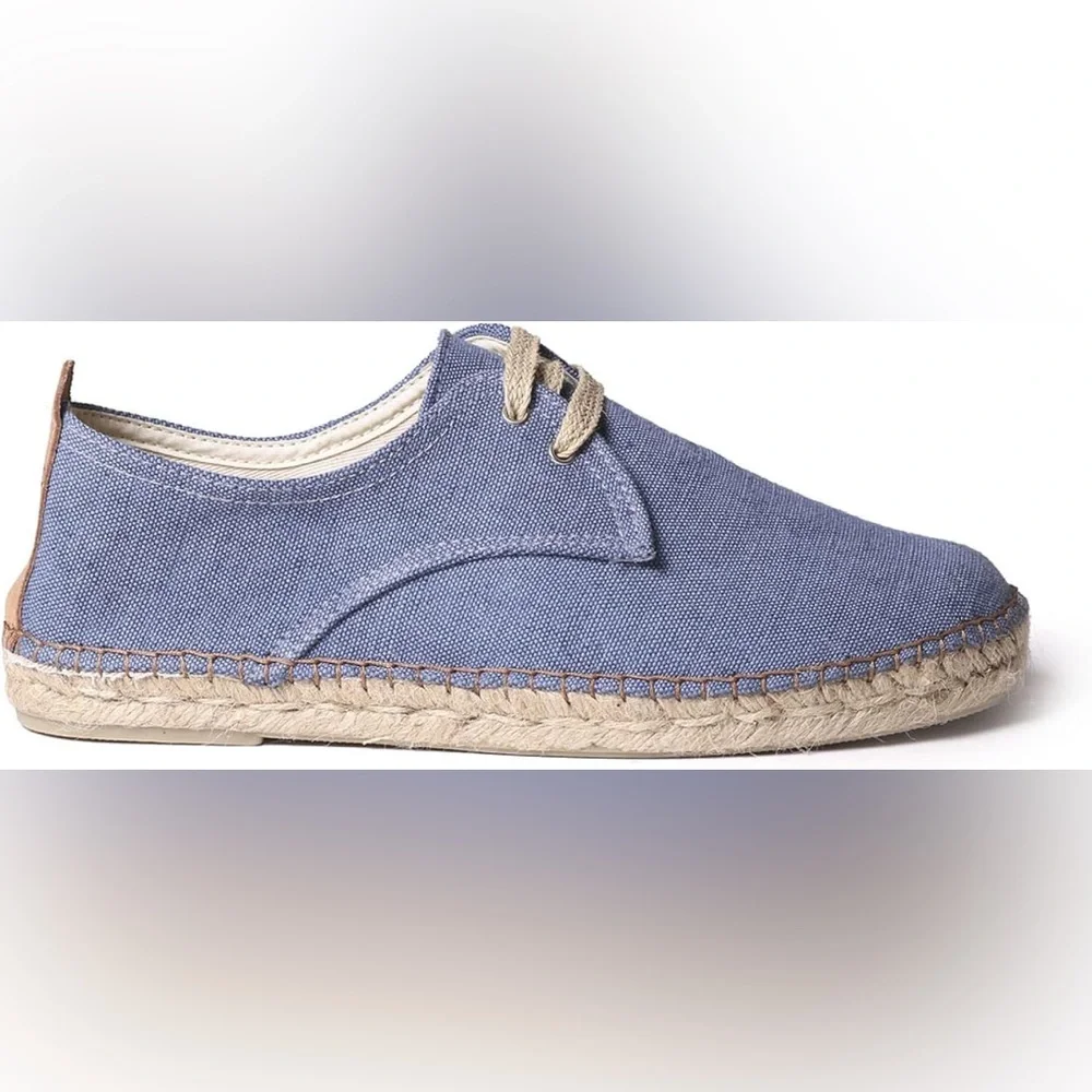 NWT Toni Pons Women’s Closed Vegan Lace-Up Espadrilles in Blue size 39 (US8-8.5)